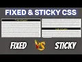 Fixed And Sticky CSS Property with Example Fixed and sticky Header