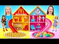 We Build Amazing Doll House for Labubu | McDonald’s vs Baskin Robbins by Multi DO Smile