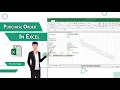 Create a Professional Purchase Order in Seconds Excel Tutorial Free Template