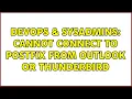 DevOps SysAdmins Cannot connect to Postfix from Outlook or Thunderbird 2 Solutions