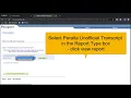 Walkthrough How to view your Transcript
