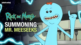 summoning mr meeseeks rick and morty adult swim