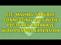 GIS Having trouble connecting QGIS with postgres database with postgis extension