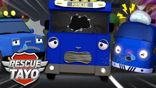 Crash! Bang! A Wild Midnight Commotion! | Rescue Team Story | Tayo the little bus