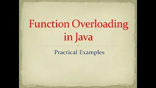 ICSE Function Overloading Program Examples Java