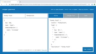 Create Visual Studio Code snippets with snippet-generator
