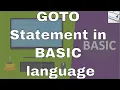 Lecture GOTO Statement in BASIC language