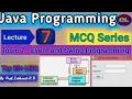 Java Programming MCQ Lecture 7 Event MCQ Swing MCQ Java mcq Core Java MCQ Code Learning