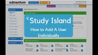 Add User Individually - Admin Login