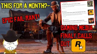 the gaming media finally calls out rockstar 1 month event epic fail no word on next update 