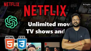 Build A Netflix Clone Using Html CSS and Chat - GPT Deep Seek Shubham Bytes