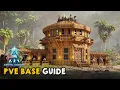 PVE All-in-One Base with Stables Building Tutorial ARK Survival Ascended