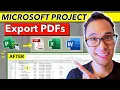 Microsoft Project Export to PDF Including Gantt Chart Microsoft Project Tutorial