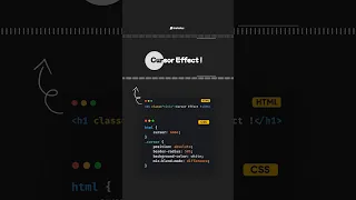 Cursor effect using HTML CSS JS