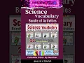 Science Vocabulary Bundle of Interactive Match Color by Numbers Activities