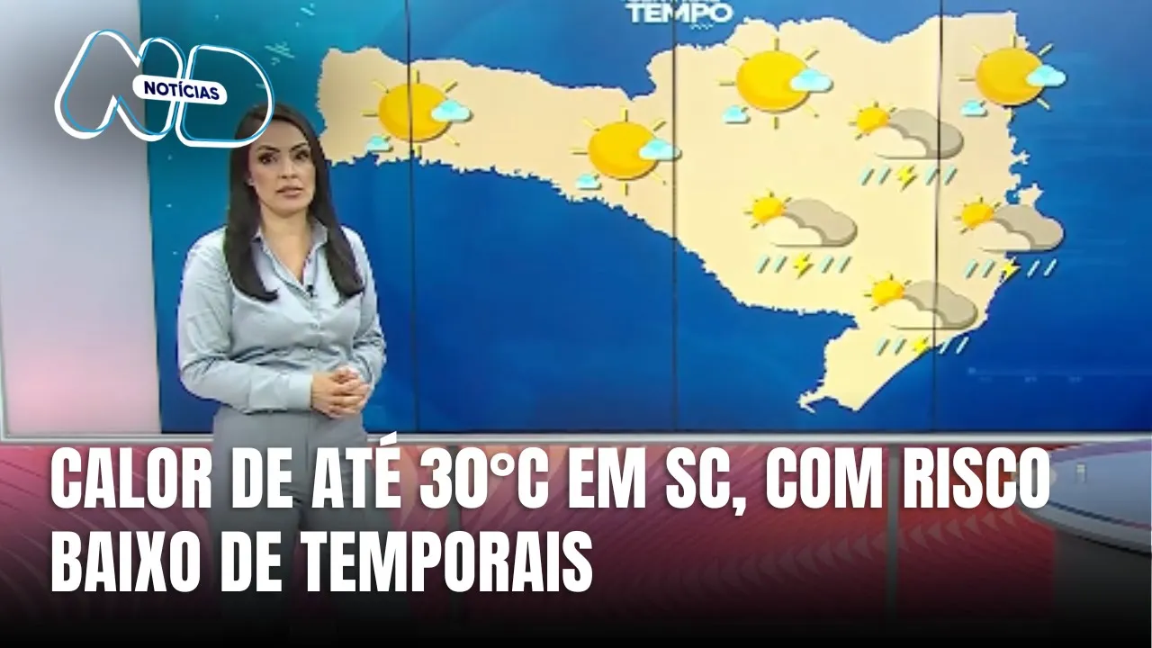 Central do tempo: calor e possibilidade de chuva isolada em SC