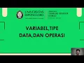 2 variable tipe data dan operasi pemograman