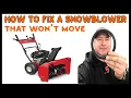 Fixing A Snowblower That Won t Move By Replacing The Friction Wheel