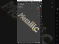 How to make metallic text in Blender