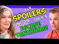 Young and Restless Weekly Spoilers June 29-July 3 Diane s ESCAPE Billy s Big TANTRUM Soap Dirt