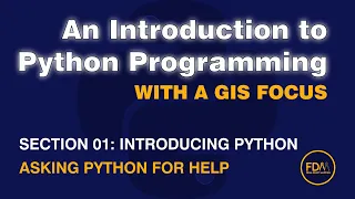 0109 Introduction help from An Introduction to Python Programming with a GIS Focus