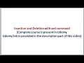 Complete sed command How to insert and Delete a line using sed command