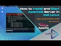 How to Install and Start Apache2 Server in Kali Linux Kali Linux 2021 2