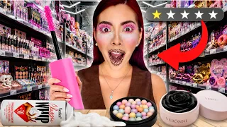 Me maquillo PERO SÓLO con los PRODUCTOS MÁS RAROS de los CHINOS😳 no esperaba esto | Rebeca Mendiola