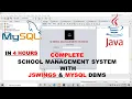 Complete School Management System integrated with MYSQL JSWINGS using NETBEANS 8 2
