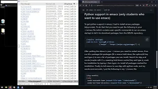 Install and configure python support in emacs