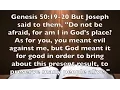 Genesis 50 19-20 Reminder -