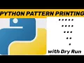PYTHON PATTERN PRINTING star pattern printing inverted triangle with Dry Run