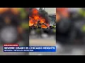 Police investigating serious fiery car crash in Chicago Heights