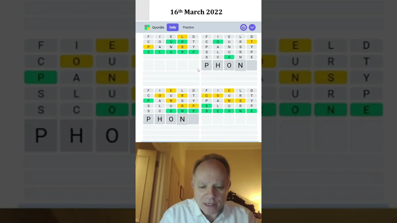 Quordle in a Minute 16th March 2022
