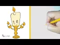 How to draw Cute Lumiere (Beauty and the Beast)