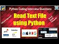 contents from Text File using Python An IT Professional Python Coding Interview questions