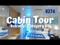 CARNIVAL RADIANCE BALCONY CABIN TOUR STATEROOM 8274 CATEGORY 8D