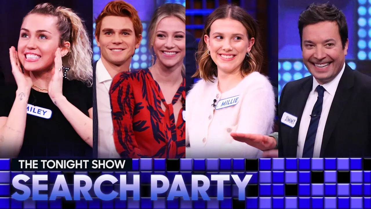 Tonight Show Search Party with Miley Cyrus, the Riverdale Cast and the Stranger Things Cast