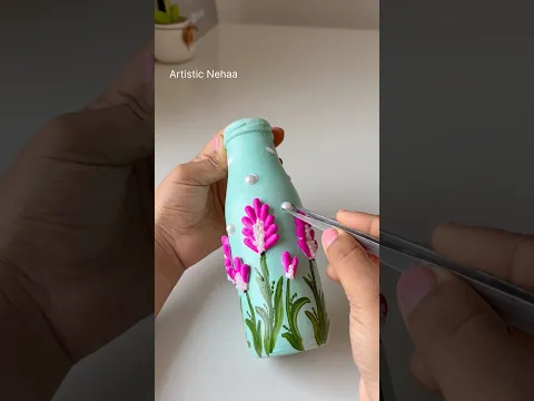 Waste Bottle Transformation into beautiful vase | DIY Tutorials #diy #diycrafts #craft #shorts