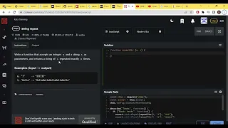 8 kyu String repeat Codewars