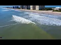 Surfing at Satellite Beach Florida 4K Drone