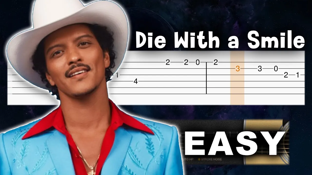Lady Gaga, Bruno Mars - Die With a Smile - Guitar tutorial (TAB) Lady Gaga, Bruno Mars - Die With a Smile - Guitar tutorial (TAB)