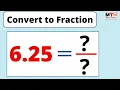 6 25 as a Fraction Simplified Form Convert 6 25 to fraction