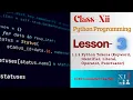 1 1 3 Python Tokens Keyword Identifier Literal Operator Punctuator