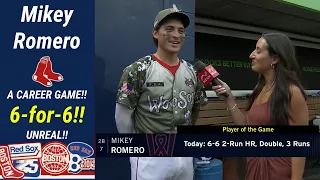 Red Sox prospect Mikey Romero has the BEST GAME of his career with 6 hits for AAA Worcester