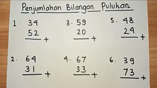 Belajar Penjumlahan Bilangan Puluhan untuk Anak TK, Paud dan SD
