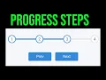 How to Create Progress Steps with HTML CSS JavaScript Beginner Tutorial