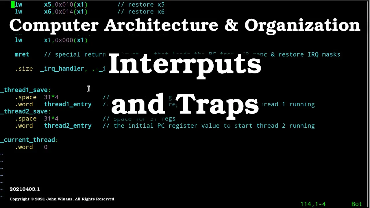An Introduction to RV32I Interrupts and Traps