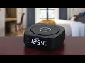 Jensen Stereo Dual Alarm Clock with CD Player Digital FM Digital Tuner and Charging Port