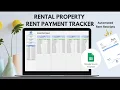 Tenant Rent Payment Tracker for Rental Properties - Spreadsheet